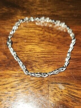 JWBR 925 Sterling Silver 7.5" Long Infinity Link Bracelet w/ Lobster Clasp